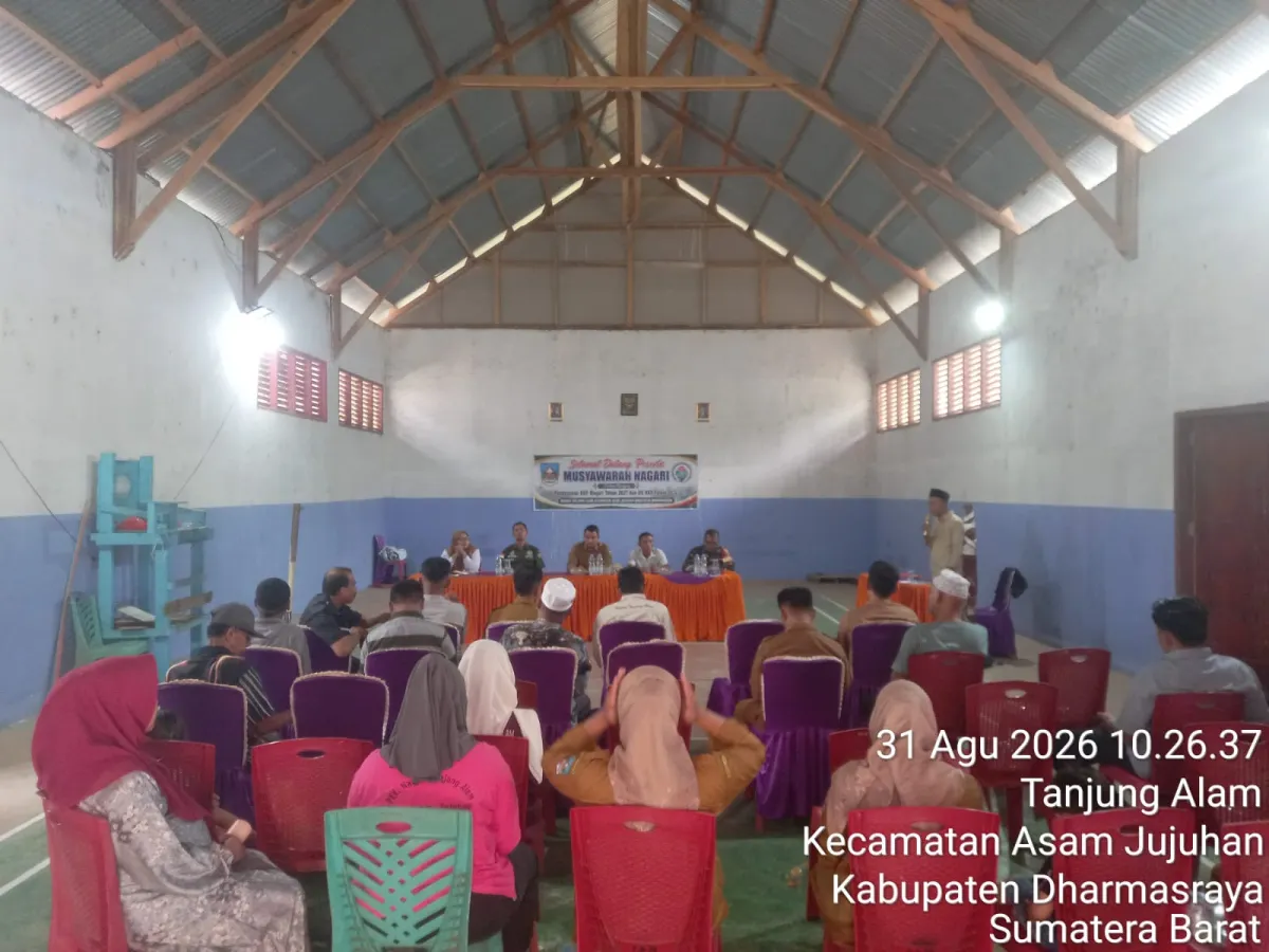 Babinsa Koramil 10/KB Musawarah tentang Penyususnan RKP Nagari Tahun 2027 dan DU RKP 2028 Nag Tanjung Alam
