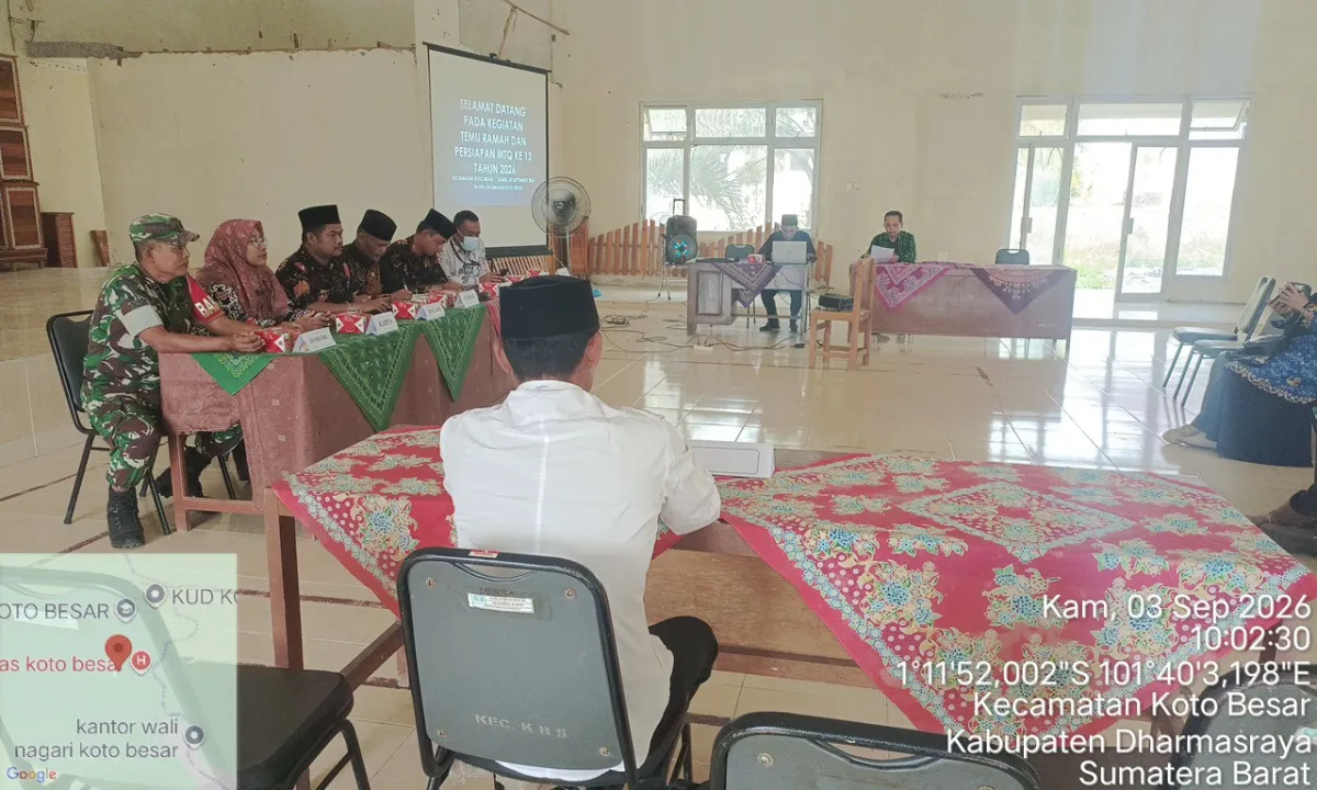 Babinsa Koramil 10/KB,  mengikuti acara Temu Ramah dan Persiapan MTQ Ke-13 Tahun 2026