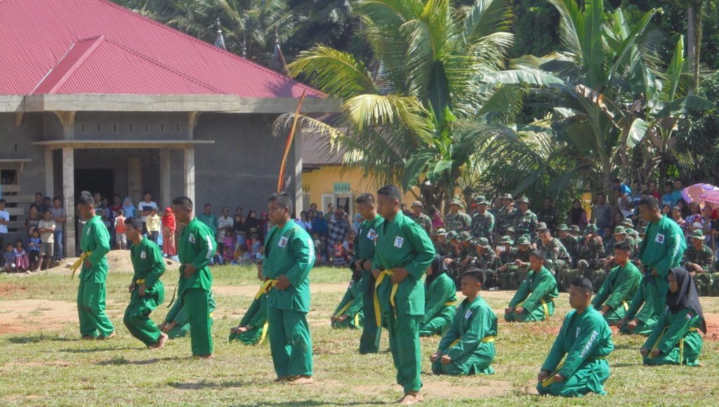 Pertunjukan atraksi bela diri militer yong moodo pada ...
