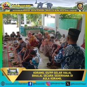 Koramil 03/PP halal bihalal di aula makoramil Pulau Punjung