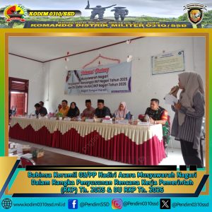 Babinsa Koramil 03/PP Hadiri Acara Musyawarah Nagari Dalam Rangka Penyusunan Rencana Kerja Pemerintah (RKP) Th. 2025 & DU RKP Th. 2026