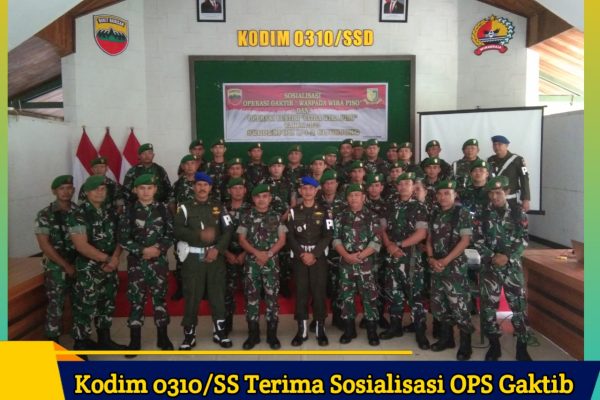 Kodim 0310/SS Terima Sosialisasi OPS Gaktib Dari Subdenpom I/4-2 Sijunjung