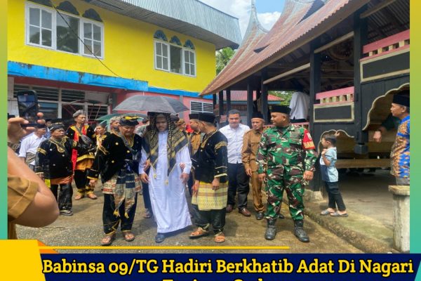 Babinsa 09/TG Hadiri Berkhatib Adat Di Nagari Tanjung Gadang
