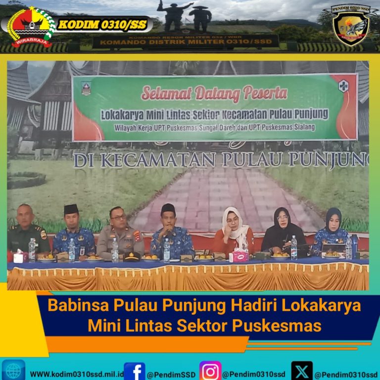 Babinsa Pulau Punjung Hadiri Lokakarya Mini Lintas Sektor Puskesmas