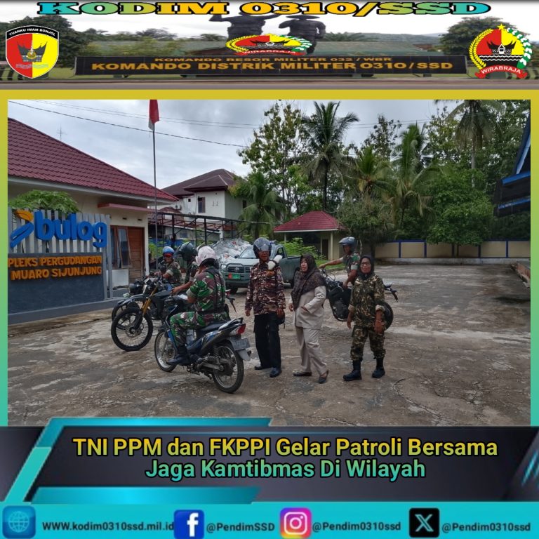 TNI PPM dan FKPPI Gelar Patroli Bersama Jaga Kamtibmas Di Wilayah